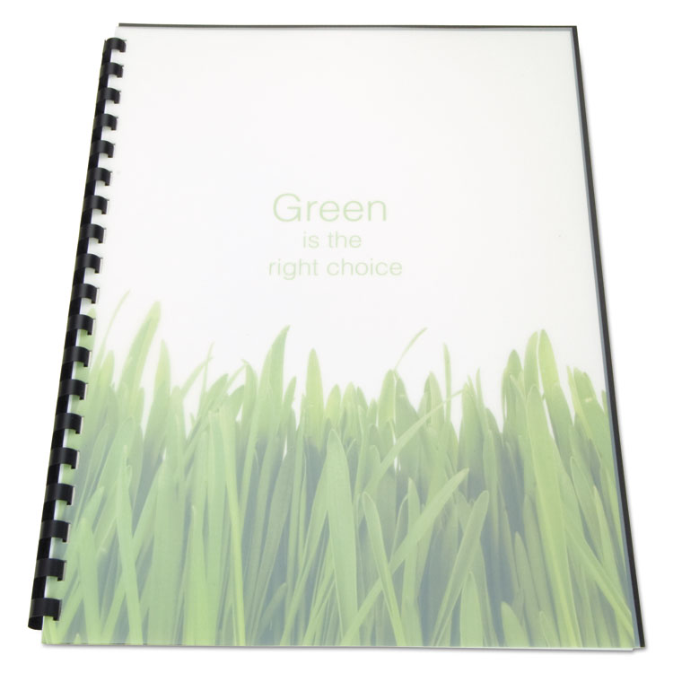 GBC 100% Recycled Poly Binding Cover, Plastic, Square Corners, 11 x 8.5, Frost, 25/Pack (GBC25817)