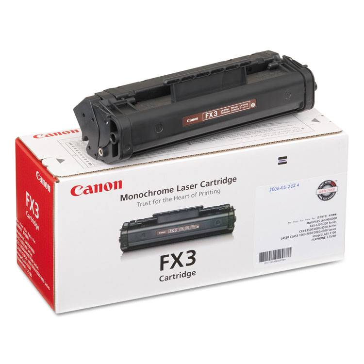 Canon 1557A002BA (FX-3) Toner, 2,700 Page-Yield, Black (CNMFX3)