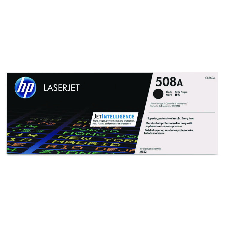HP HP 508A, (CF360A) Black Original LaserJet Toner Cartridge (HEWCF360A)