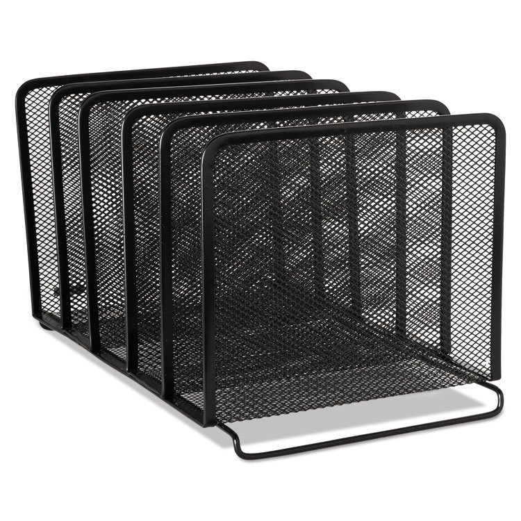 Rolodex Mesh Stacking Sorter, 5 Sections, Letter to Legal Size Files, 8.25" x 14.38" x 7.88", Black (ROL22141)