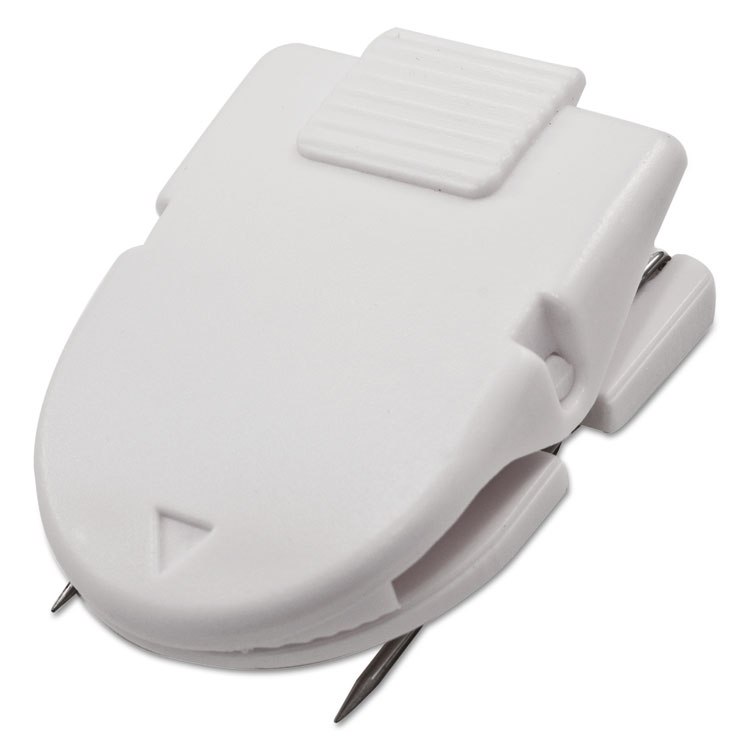 Advantus Wall Clips for Fabric Panels, 60 Sheet Capacity, White, 10/Box (AVT75340)