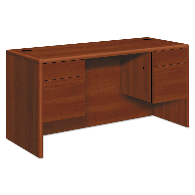 HON 10700 Kneespace Credenza, 3/4 Height Pedestals, 60w x 24d x 29.5h, Cognac (HON10765CO)