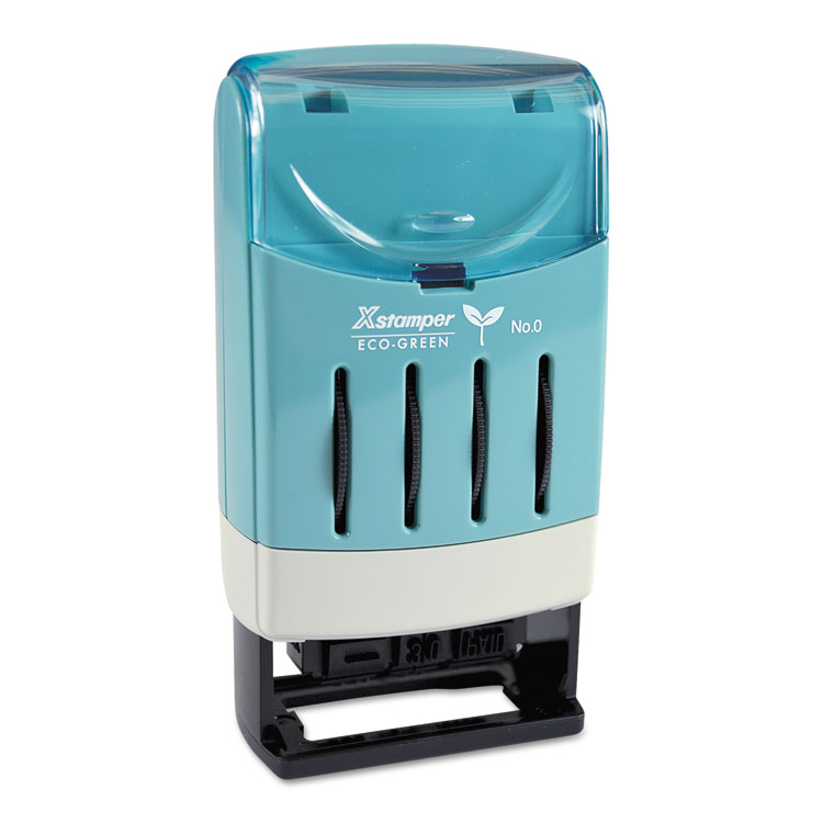 Xstamper ECO-GREEN VersaDater Line Dater, Message Dater, 1 x 0.16, Pre-Inked, Black (XST52112)