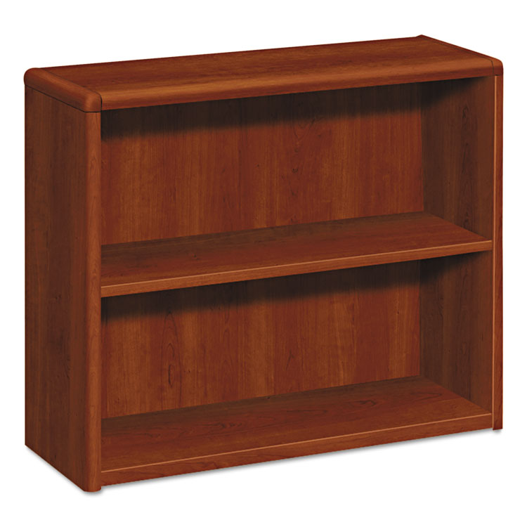 HON 10700 Series Wood Bookcase, Two-Shelf, 36w x 13.13d x 29.63h, Cognac (HON10752CO)