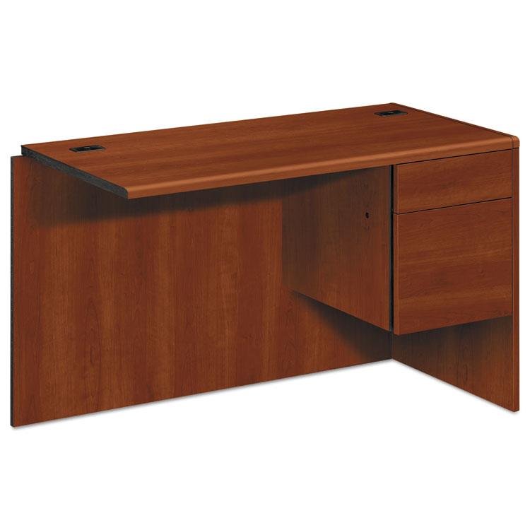 HON 10700 "L" Workstation Return, Right 3/4 Pedestal, 48w x 24d x 29.5h, Cognac (HON10715RCO)