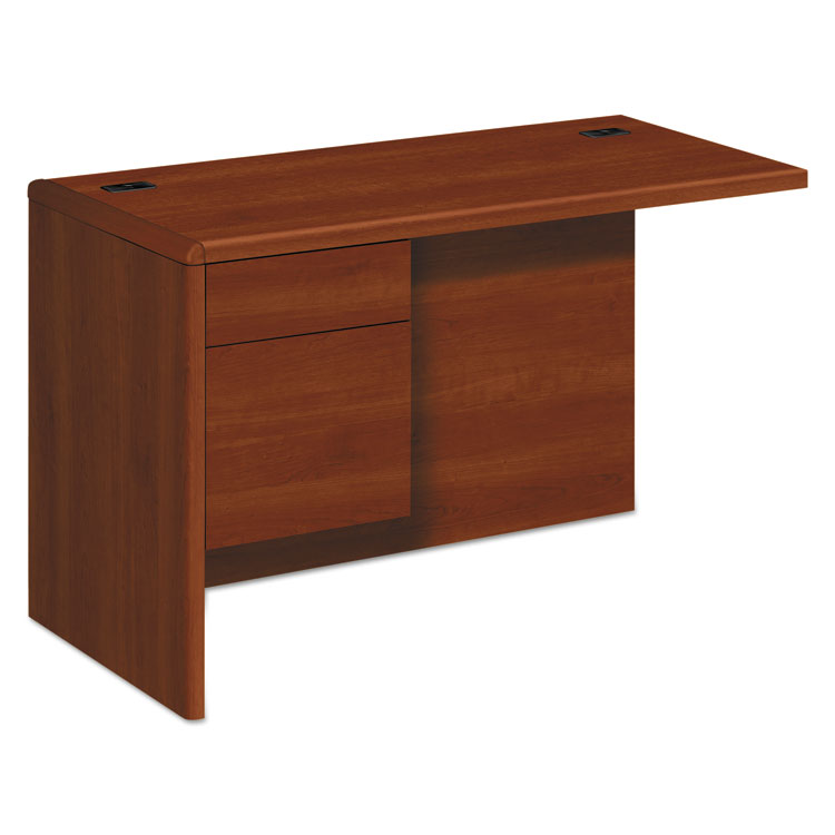 HON 10700 "L" Workstation Return, Left 3/4 Pedestal, 48w x 24d x 29.5h, Cognac (HON10716LCO)