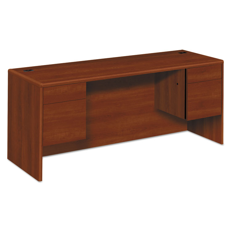 HON 10700 Kneespace Credenza, 3/4 Height Pedestals, 72w x 24d x 29.5h, Cognac (HON10743CO)