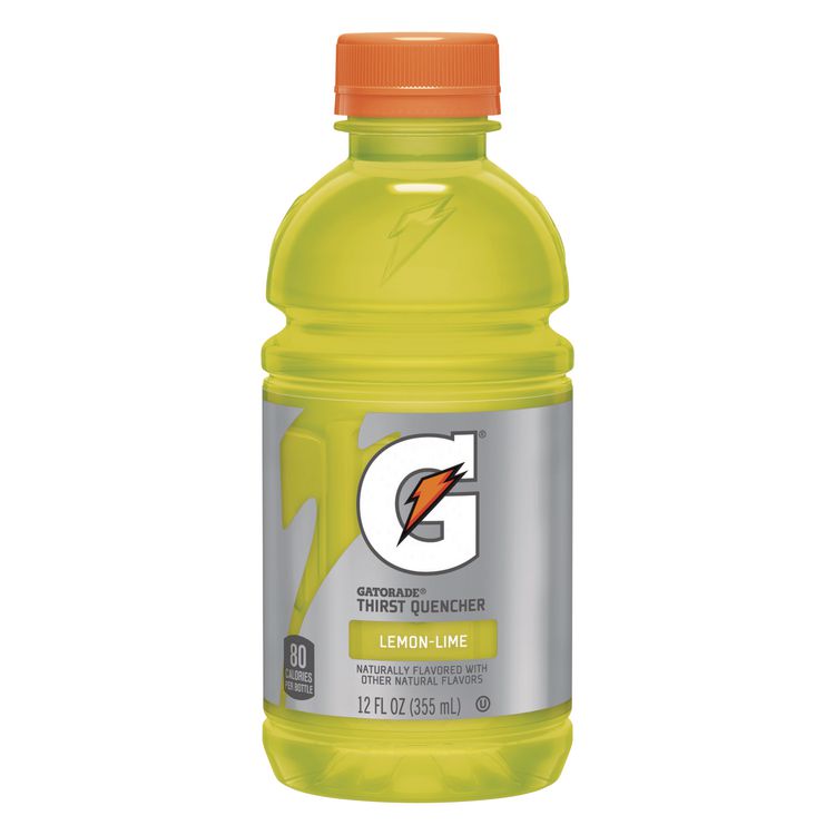 Gatorade G-Series Perform 02 Thirst Quencher, Lemon-Lime, 12 oz Bottle, 24/Carton (QKR12178)