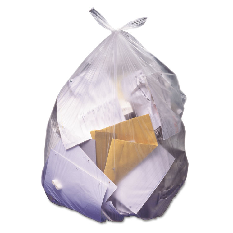 Heritage High-Density Waste Can Liners, 45 gal, 14 mic, 40" x 48", Natural, 25 Bags/Roll, 10 Rolls/Carton (HERZ8048HNR02)