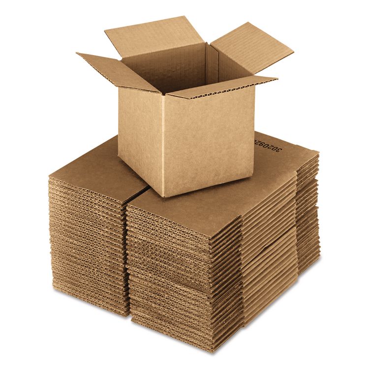 Universal Cubed Fixed-Depth Corrugated Shipping Boxes, Regular Slotted Container (RSC), 18" x 18" x 18", Brown Kraft, 20/Bundle (UNV181818)