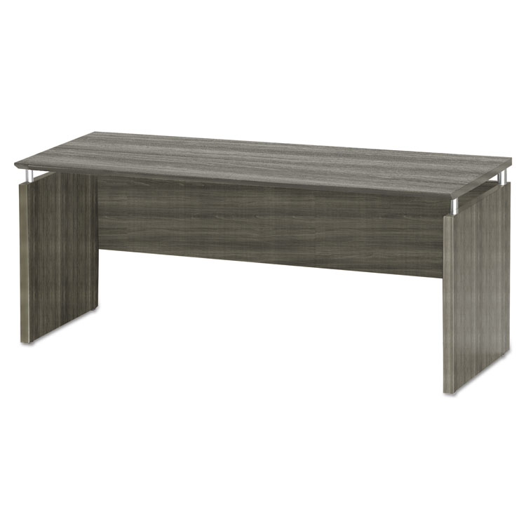 Safco Medina Series Laminate Credenza, 72w x 20d x 29.5h, Gray Steel (MLNMNCNZ72LGS)