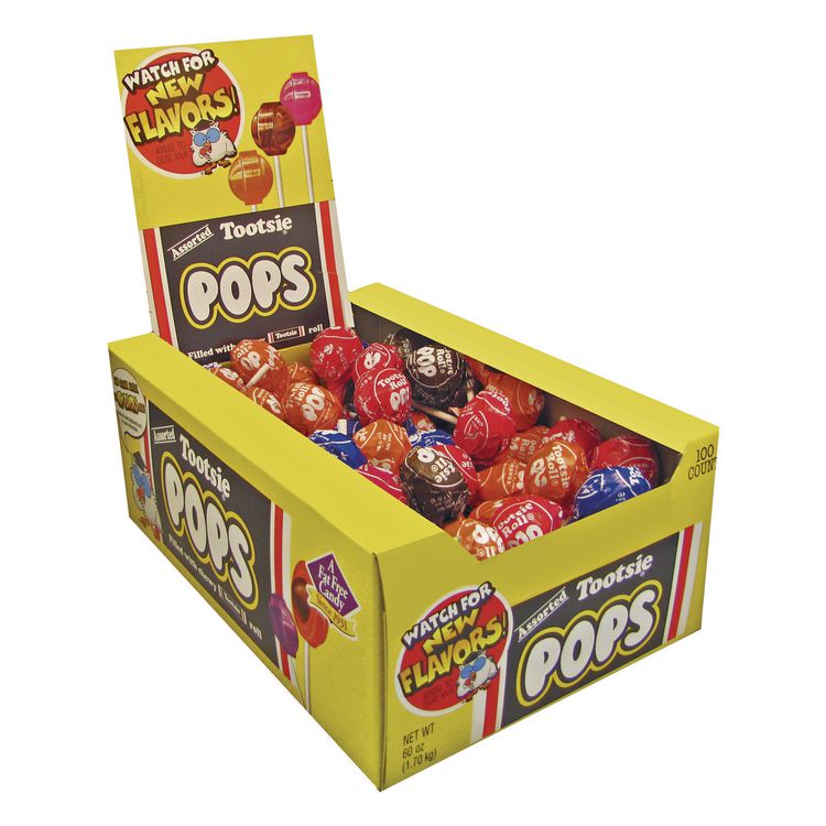 Tootsie Roll Tootsie Pops, Assorted Original Flavors, 0.6 oz Lollipops, 100/Box (TOO0508)