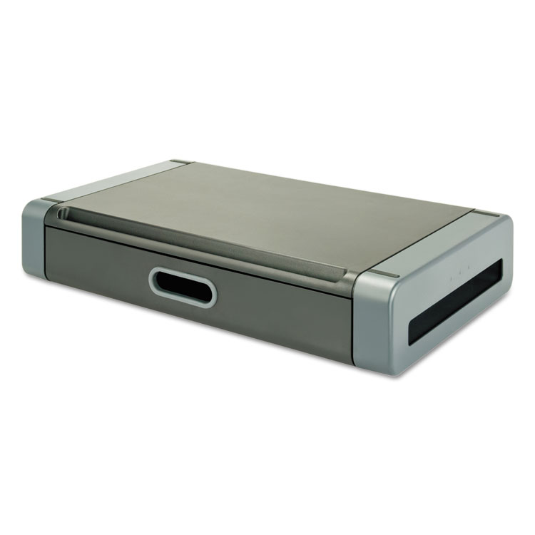 Kantek Monitor Riser, 19" x 11" x 4", Black/Gray, Supports 20 lbs (KTKMS760)