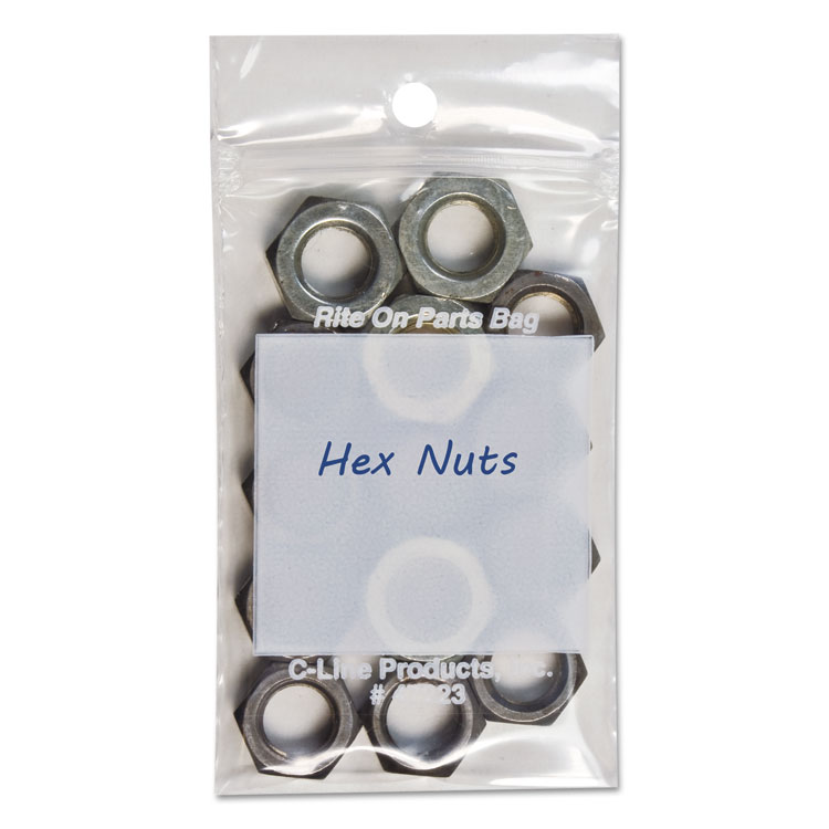 C-Line Write-On Poly Bags, 2 mil, 2" x 3", Clear, 1,000/Carton (CLI47223)