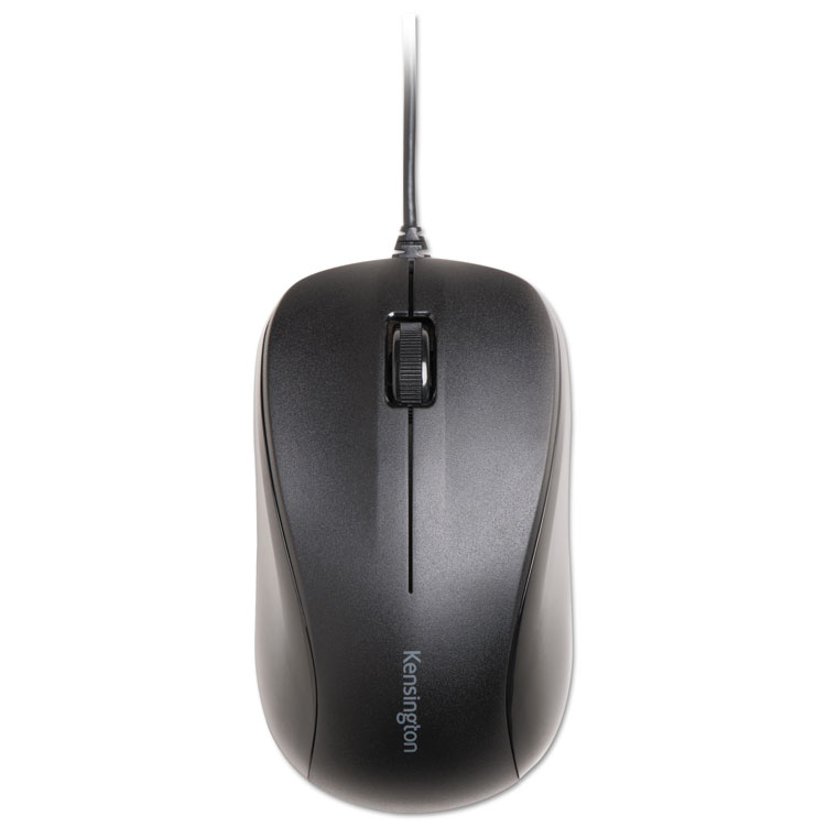 Kensington Wired USB Mouse for Life, USB 2.0, Left/Right Hand Use, Black (KMW72110)
