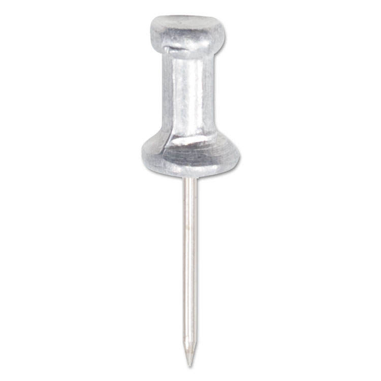 GEM Aluminum Head Push Pins, Aluminum, Silver, 0.63", 100/Box (GEMCPAL5)