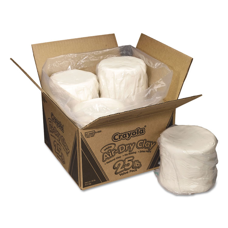 Crayola Air-Dry Clay, White, 25 lbs (CYO575001)