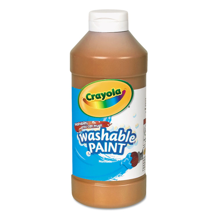 Crayola Washable Paint, Orange, 16 oz Bottle (CYO542016036)