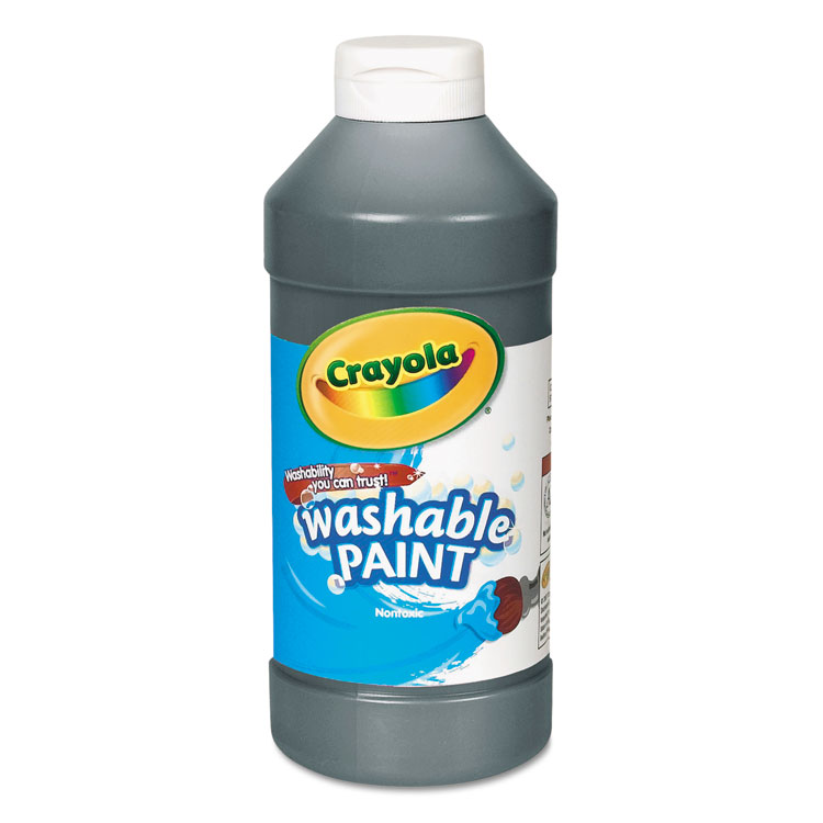 Crayola Washable Paint, Black, 16 oz Bottle (CYO542016051)