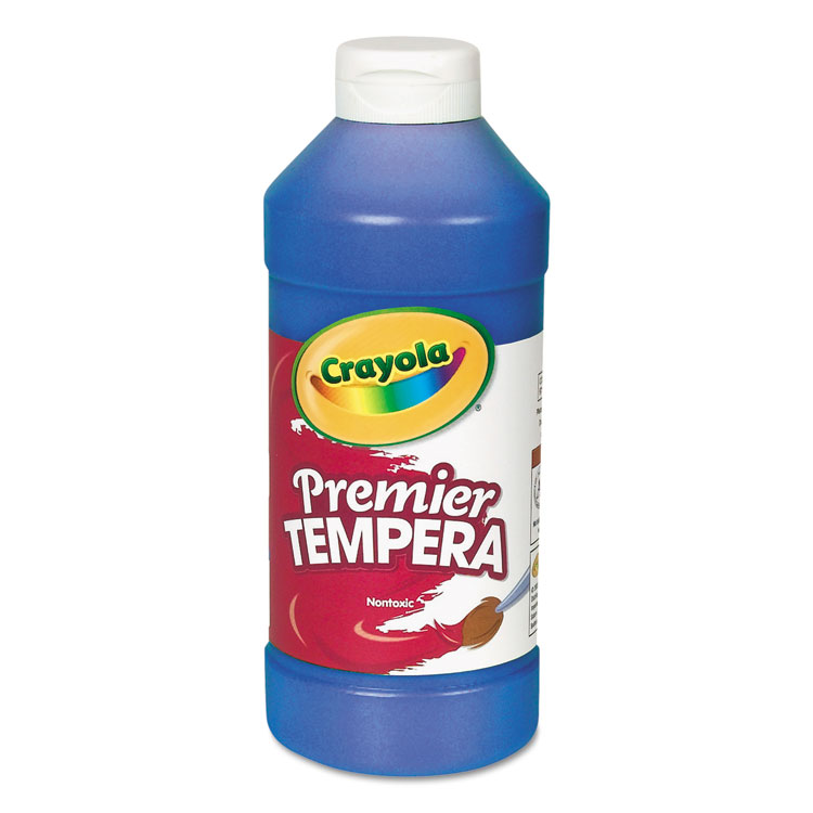 Crayola Premier Tempera Paint, Blue, 16 oz Bottle (CYO541216042)