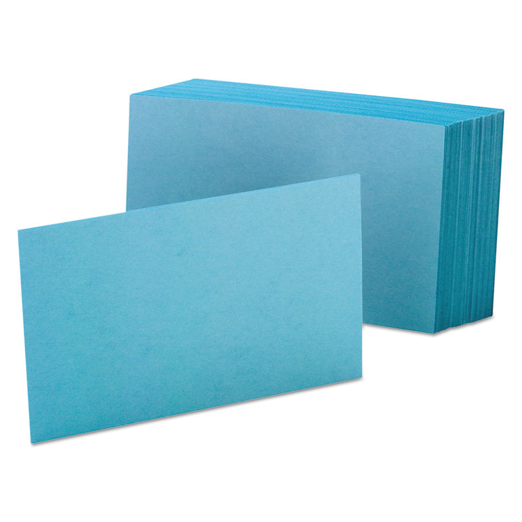 Oxford Unruled Index Cards, 4 x 6, Blue, 100/Pack (OXF7420BLU)