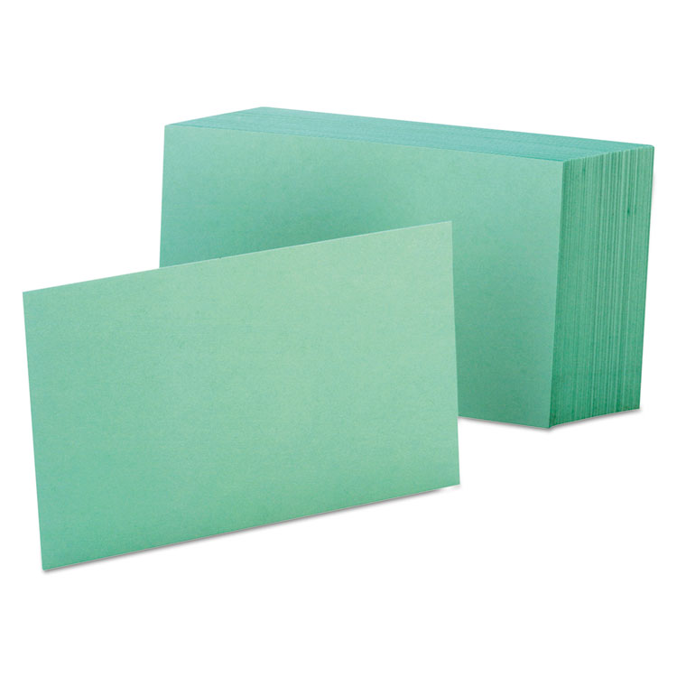 Oxford Unruled Index Cards, 4 x 6, Green, 100/Pack (OXF7420GRE)