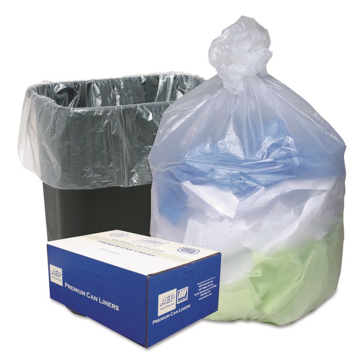 Ultra Plus Can Liners, 16 gal, 8 mic, 24" x 33", Natural, 50 Bags/Roll, 4 Rolls/Carton (WBIWHD2431)