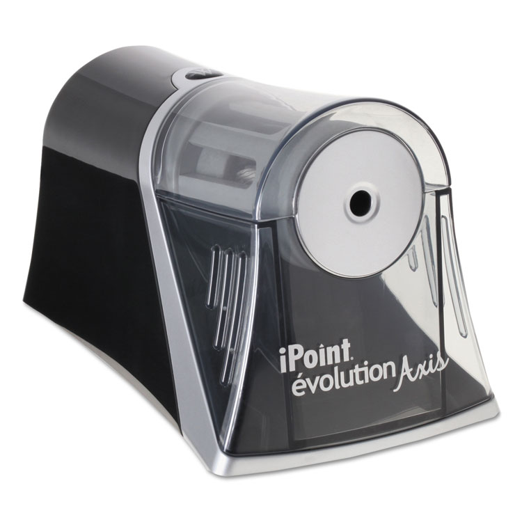 Westcott iPoint Evolution Axis Pencil Sharpener, AC-Powered, 4.25 x 7 x 4.75, Black/Silver (ACM15510)