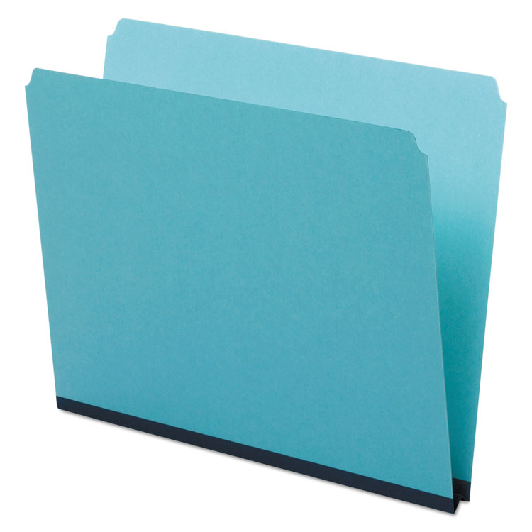 Pendaflex Pressboard Expanding File Folders, Straight Tabs, Letter Size, 1" Expansion, Blue, 25/Box (PFX9200)