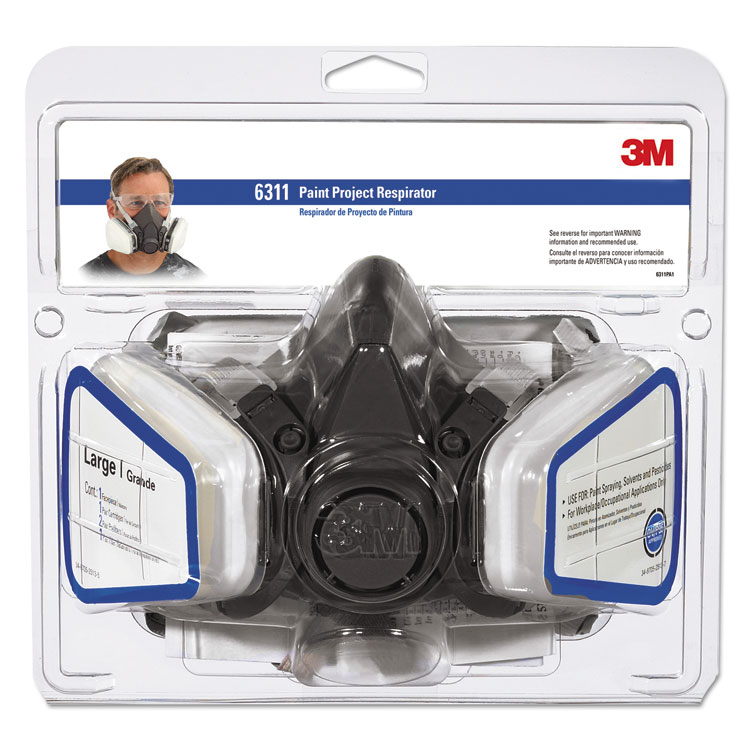 3M Half Facepiece Paint Spray/Pesticide Respirator, Large (MMM6311PA1A)