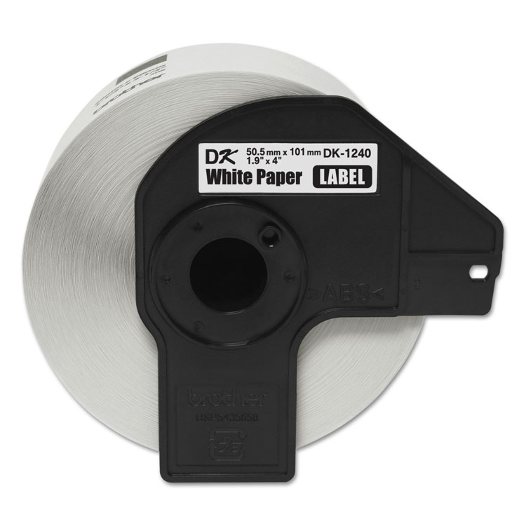 BROTHER INTL. CORP. Die-Cut Shipping Labels, 1.9" x 4", White, 600 Labels/Roll (BRTDK1240)