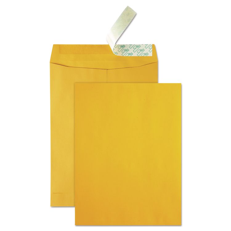 Quality Park High Bulk Redi-Strip Catalog Envelope, #10 1/2, Cheese Blade Flap, Redi-Strip Adhesive Closure, 9 x 12, Brown Kraft, 250/CT (QUA41420)