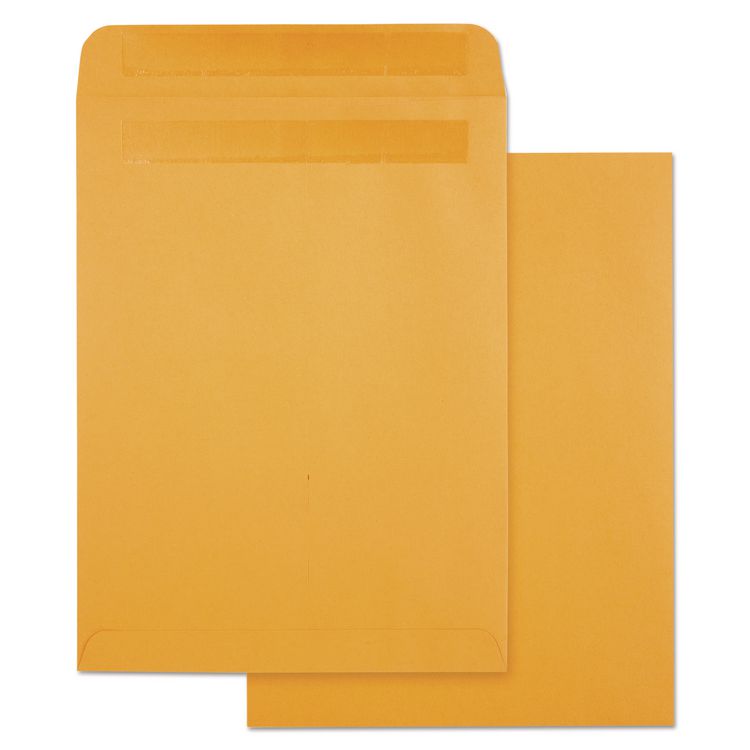 Quality Park High Bulk Self-Sealing Envelopes, #10 1/2, Cheese Blade Flap, Redi-Seal Adhesive Closure, 9 x 12, Brown Kraft, 100/Box (QUA43563)