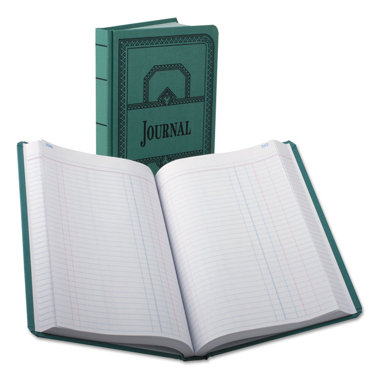 Boorum & Pease Account Journal, Journal-Style Rule, Blue Cover, 11.75 x 7.25 Sheets, 500 Sheets/Book (BOR66500J)