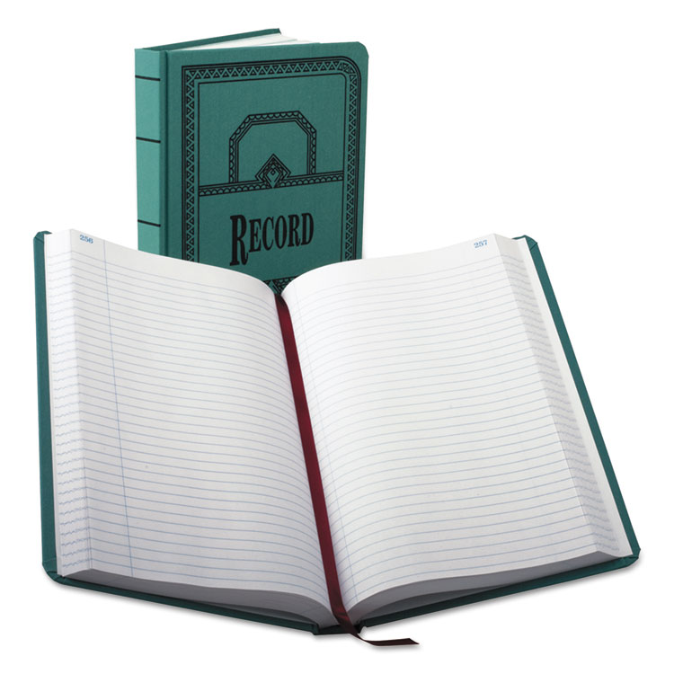 Boorum & Pease Account Record Book, Record-Style Rule, Blue Cover, 11.75 x 7.25 Sheets, 500 Sheets/Book (BOR66500R)