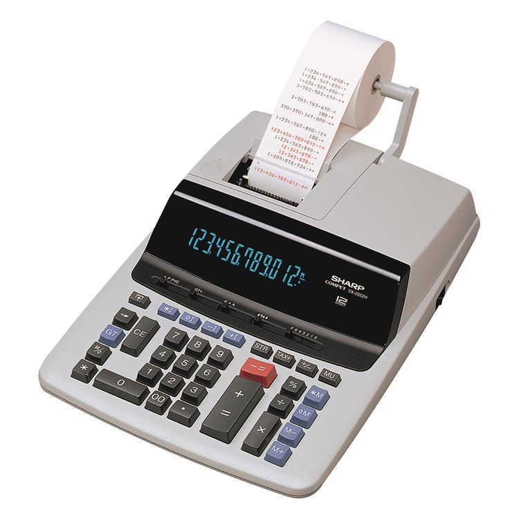 Sharp VX2652H Two-Color Printing Calculator, Black/Red Print, 4.8 Lines/Sec (SHRVX2652H)