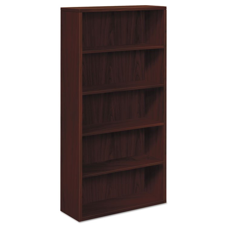 HON 10500 Series Laminate Bookcase, Five-Shelf, 36w x 13.13d x 71h, Mahogany (HON105535NN)