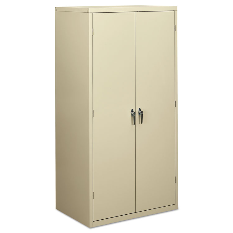 HON Assembled Storage Cabinet, 36w x 24.25d x 71.75h, Putty (HONSC2472L)