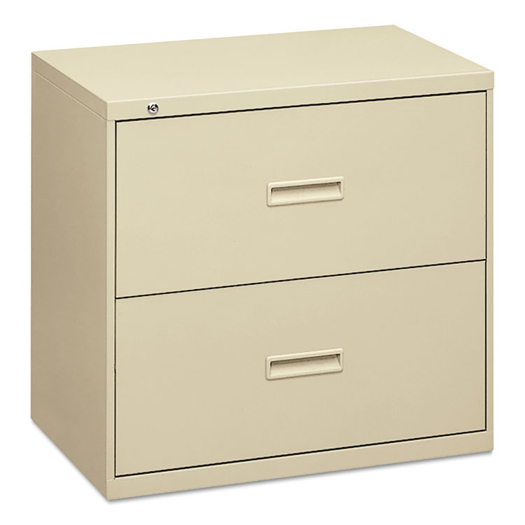 HON 400 Series Lateral File, 2 Legal/Letter-Size File Drawers, Putty, 36" x 18" x 28" (BSX482LL)