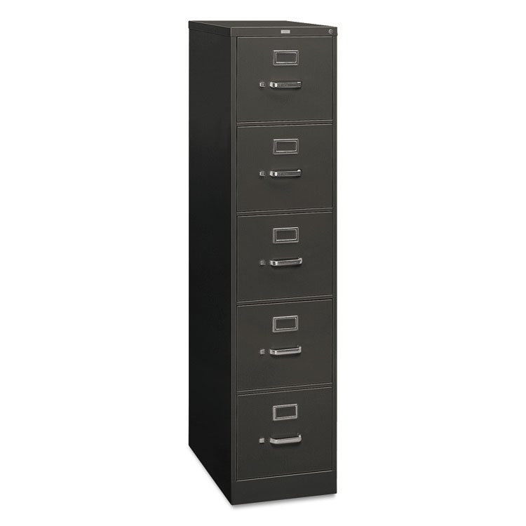 HON 310 Series Vertical File, 5 Letter-Size File Drawers, Charcoal, 15" x 26.5" x 60" (HON315PS)