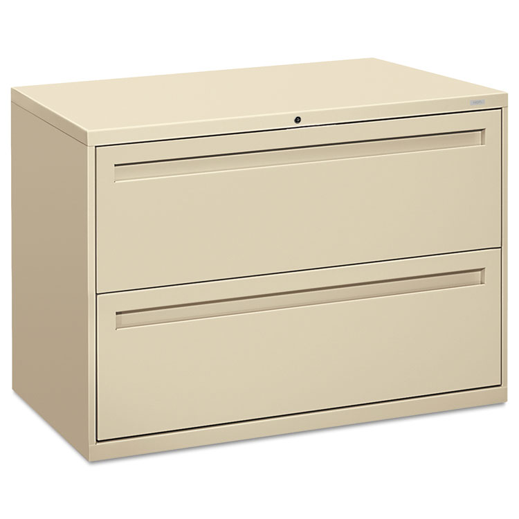 HON Brigade 700 Series Lateral File, 2 Legal/Letter-Size File Drawers, Putty, 42" x 18" x 28" (HON792LL)