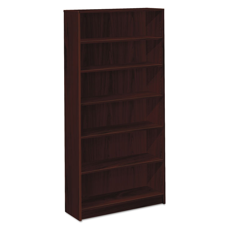 Square 1870 Series Bookcase, Six-Shelf, 36w x 11.5d x 72.63h, Mahogany (HON1876N)