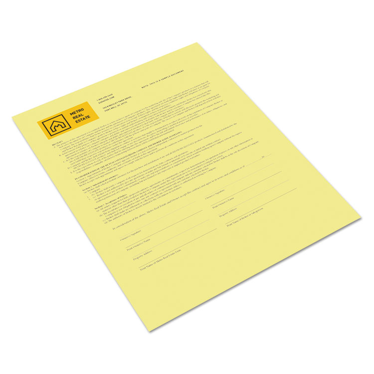 xerox Revolution Digital Carbonless Paper, 1-Part, 8.5 x 11, Canary, 500/Ream (XER3R12437)