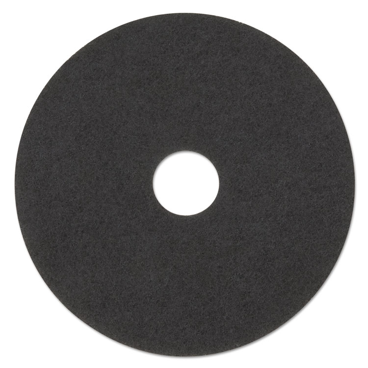 3M Low-Speed Stripper Floor Pad 7200, 23" Diameter, Black, 5/Carton (MMM08385)