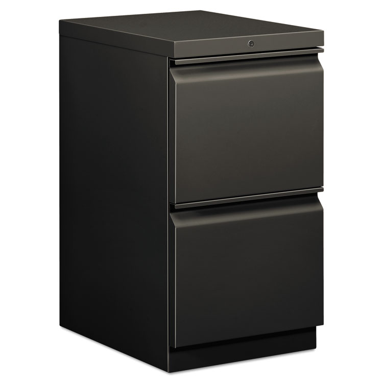 HON Brigade Mobile Pedestal, Left or Right, 2 Letter-Size File Drawers, Charcoal, 15" x 19.88" x 28" (HON33820RS)