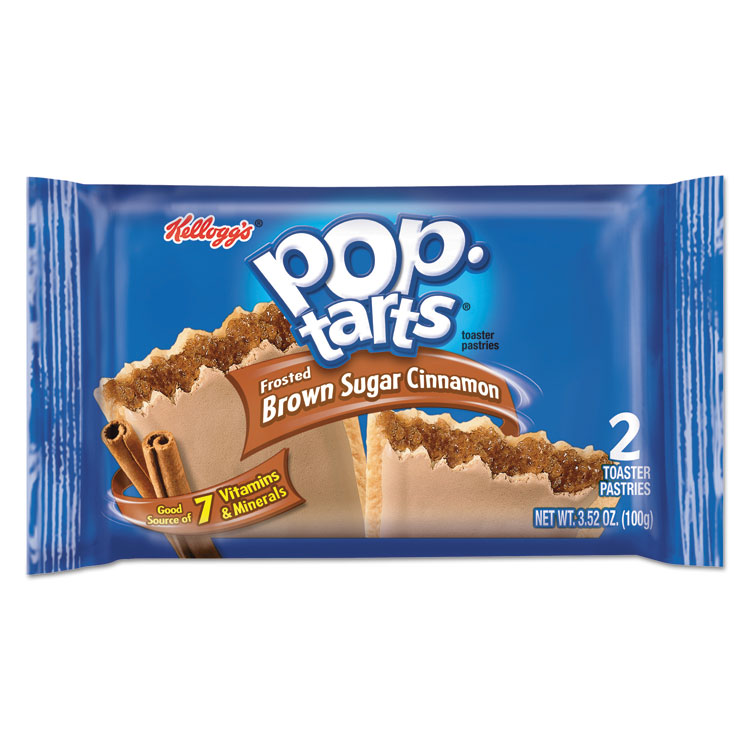 Kellogg's Pop Tarts, Frosted Brown Sugar Cinnamon, 3.52 oz, 2/Pack, 6 Packs/Box (KEB31131)