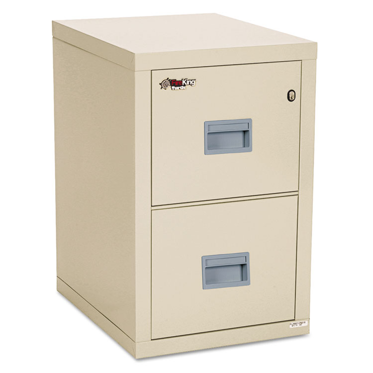 FireKing Compact Turtle Insulated Vertical File, 1-Hour Fire, 2 Legal/Letter File Drawers, Parchment, 17.75" x 22.13" x 27.75" (FIR2R1822CPA)