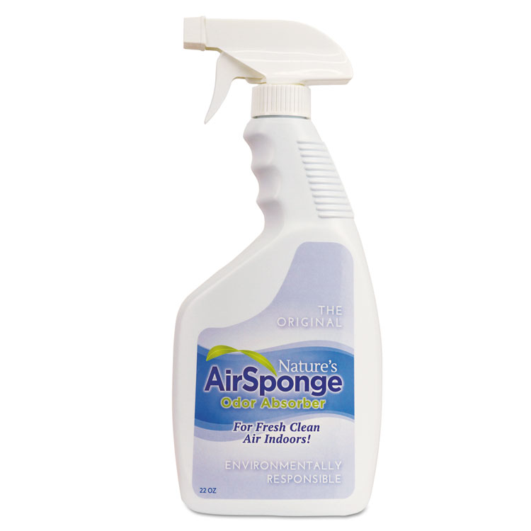Nature's Air Sponge Odor Absorber Spray, Fragrance Free, 22 oz Spray Bottle, 12/Carton (DEL10132CT)