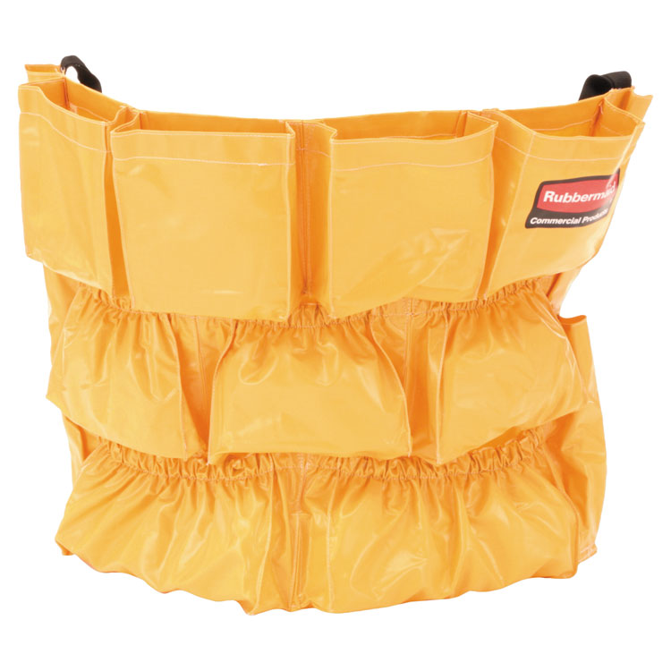 Rubbermaid Commercial Brute Caddy Bag, 12 Compartments, Yellow (RCP264200YW)