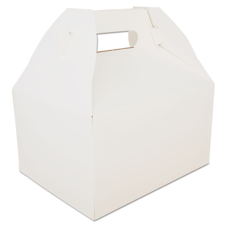 SCT Carryout Barn Boxes, 9.06 x 7.06 x 5, White, Paper, 125/Carton (SCH2715)